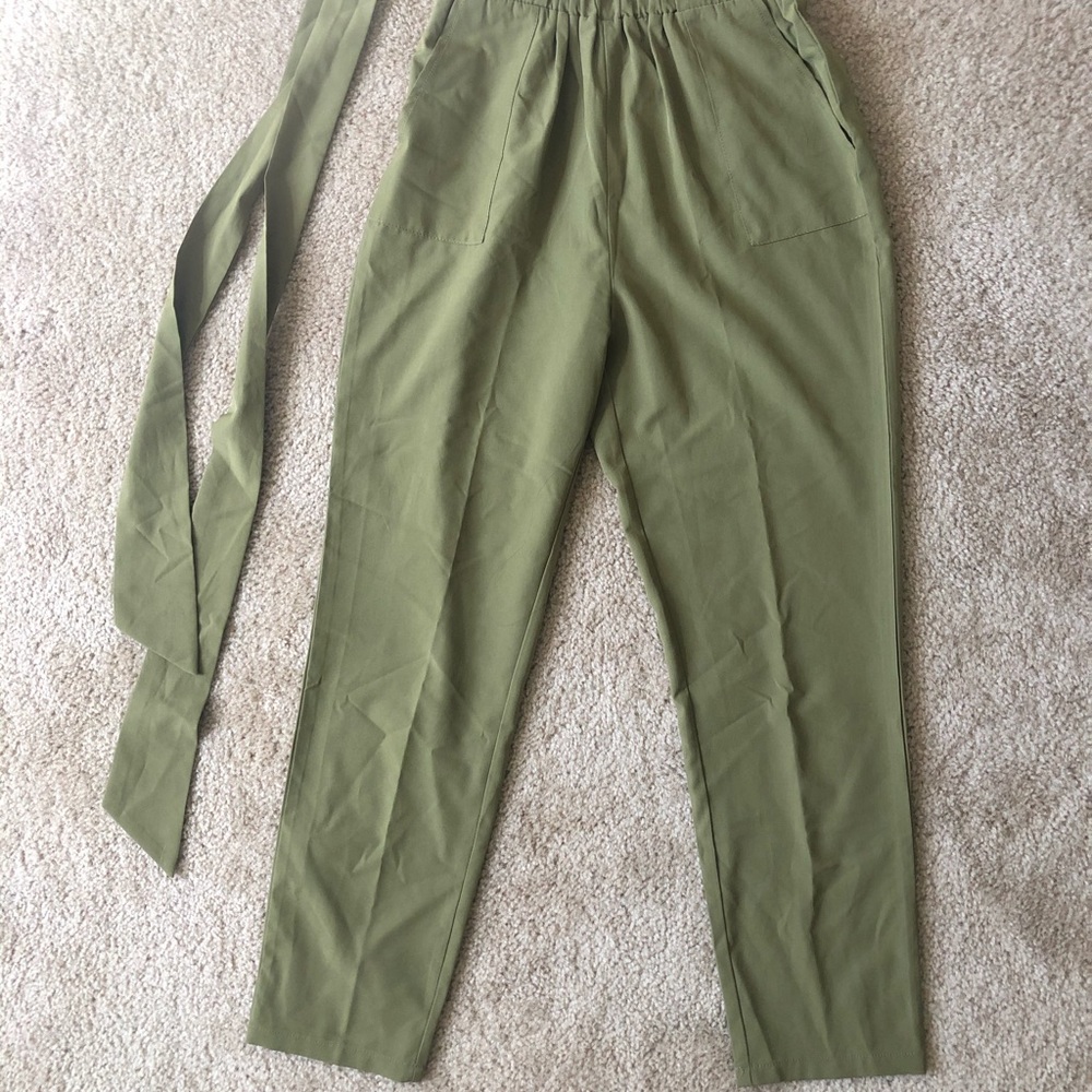 Shein army green Cigarette Pants